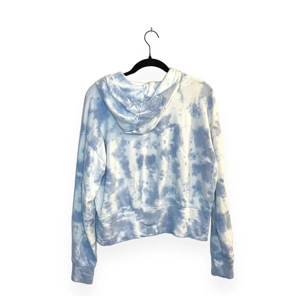 Offline by Aerie Women’s Fleece Cloud Tie Dye Crop Hoodie in Blue/White Size S - Picture 12 of 13